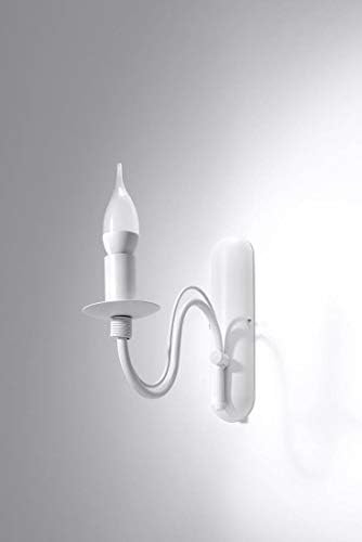 SOLLUX lighting Applique murale d'intérieur en acier - Idéale pour la chambre - Éclairage doux - Ampoule LED inclus - Bl