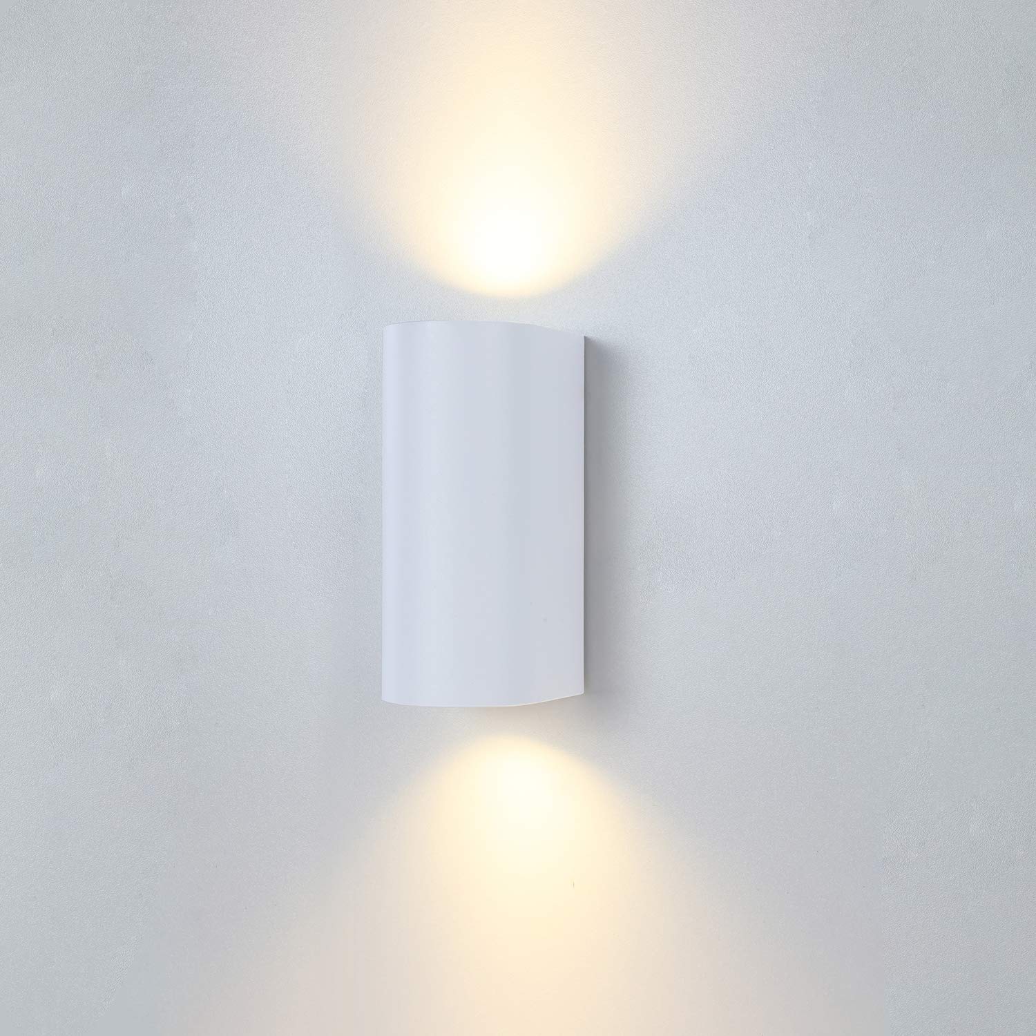 Lussiol E350043 Applique Murale Intérieur/Extérieur Métal White 15cm Éclairage Intérieur/Haut Perryman