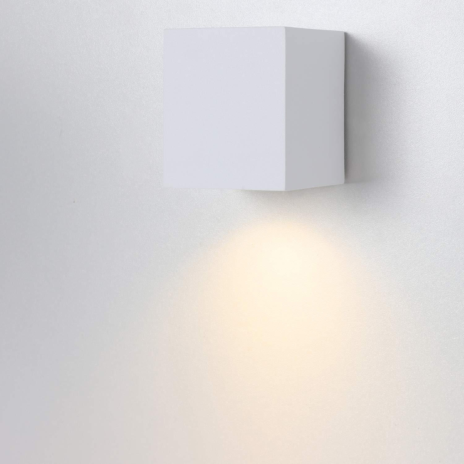 Lussiol E350047 Applique Murale Intérieur/Exterior Snoozy S Métal Blanc Haute 8 cm Lumineuse